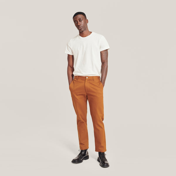 Straight Leg Twill Pants