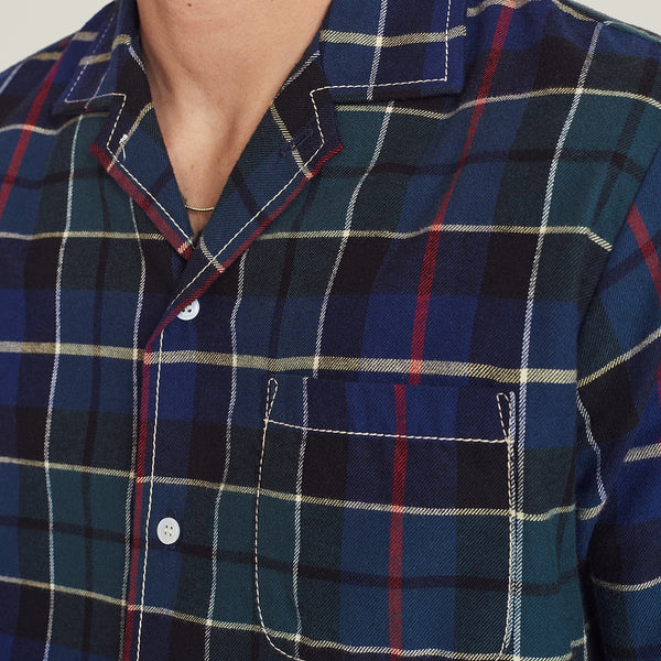 Camp Collar Flannel Shirt