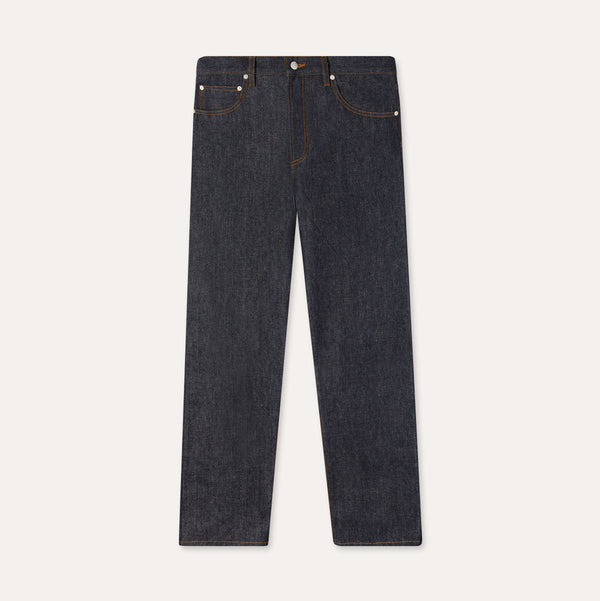 Raw Denim Wide Leg Jeans