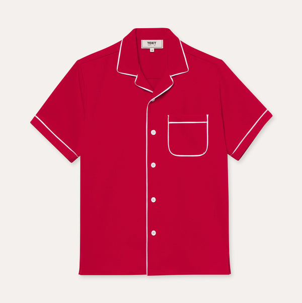 Camp Collar Shirt With Piping