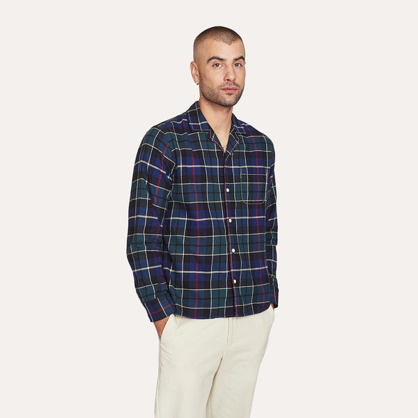 Camp Collar Flannel Shirt