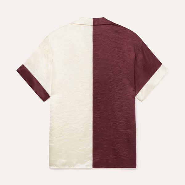 Contrast Acetate Bowling Shirt