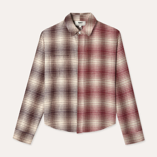 Contrast Flannel Shirt