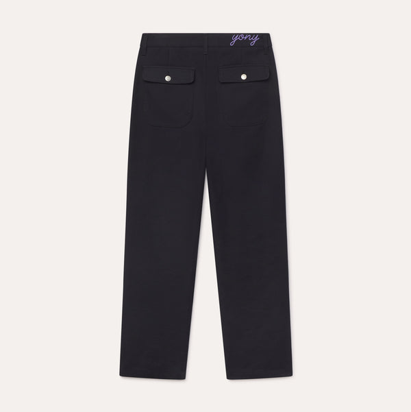 Twill Wide Leg Trousers